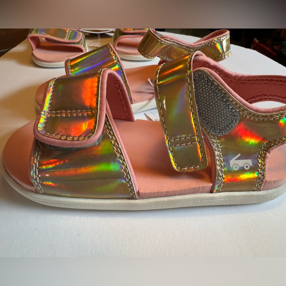 See Kai Run Girls Metallic and Pink Sandals